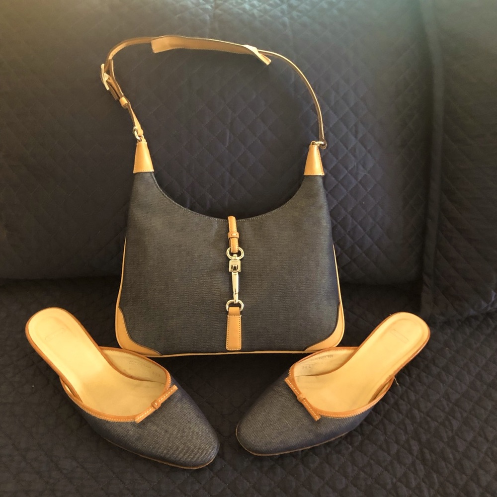 Vintage Coach "KERA" Denim Shoes/Mules - 8.5 B